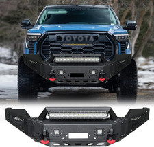 Vijay For 2022-2024 Toyota Tundra Steel Front Bumper With Winch Plate&LED Lights picture