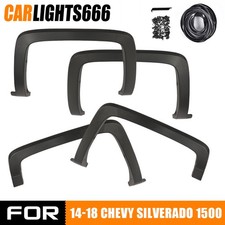 4PC Fender Flares Factory Style Fit For 2014-2018 Chevy Silverado 1500 2500 3500 picture