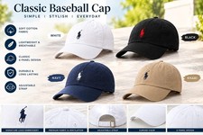 Polo Ralph Lauren Cotton Chino Adjustable Buckled Strap Curved Brim Ball Cap picture
