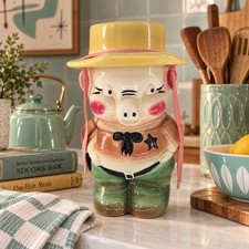 Vintage RRP Sheriff Pig Cookie Jar No 363 Roseville Ohio 1950s picture