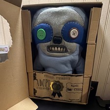 Fuggler  RARE 2018 Sickening Sloth Blue Felt Spin Master W/ Adoption Certificate picture