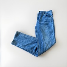 Quince Bella Stretch Straight Jeans Womens 31 Blue Medium Wash High Rise picture