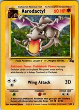 Aerodactyl (1) Unlimited Holo Holo Rare Fossil 01/62 NM picture