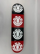 Element Quadrant Skate Deck White Black Red 7.5 Skateboard Deck picture