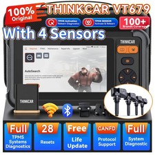 THINKCAR VT679 TPMS+Sensors Vehicle  Diagnostic Scanner CANFD 28Resets Life Free picture