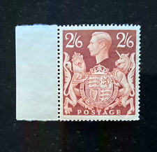 GB, GV1 2/6 Brown Arms High Value Stamp Mint with margin . picture