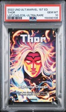 2022 Uno Ultimate Marvel Thor Lightning Charge Foil Ultra Rare PSA 10 picture