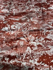 VTG Jungle  Animal Fabric Malden Mills 55x39 Rare Upholstery Crafts Sewing picture