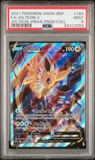 2021 Pokemon Jolteon V SWSH183 Full Art Black Star Promo PSA 9 MINT picture