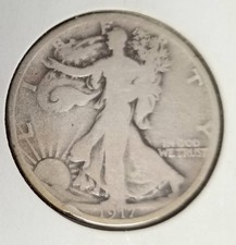 1917-P Walking Liberty Half Dollar. Circulated Condition. 90% Silver picture