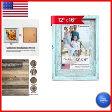 BARNWOODUSA Farmhouse Style Rustic Picture Frame, 12x16, Robins Egg Blue picture