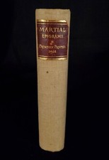 Martial's Epigrams 1921 Hardcover Private LIMITED ED. #90 of 990 1ST ENGLISH EX picture
