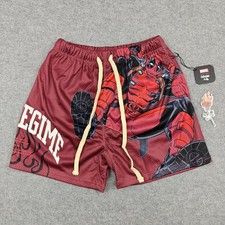 Civil Regime Shorts Mens Small Red Mesh Bullseye Deadpool Marvel Graphic picture