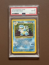 Pokemon Blastoise 2/102 Base Set Unlimited Holo Rare 1999 WOTC PSA 6 EX-MT picture