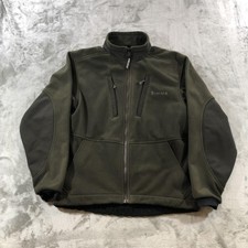 Simms Windstopper Jacket Mens Small Green Fleece Full Zip Fishing Outerwear picture