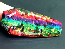 VVS Natural 62.53 Ct Opal-Like Fancy Cut Organic Ammolite Doublet Loose GEMSTONE picture