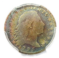 1795 Flowing Hair Half Dime H10C - Certified PCGS Good Details - Rare Date Coin picture