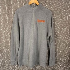 Champion Syracuse University Gray 1/4 Zip Sweatshirt Embroidered Logo Size XL picture