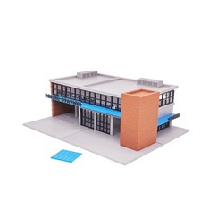 Outland Models Miniatures Modern Style Police Dept Station 1:64 S Scale picture