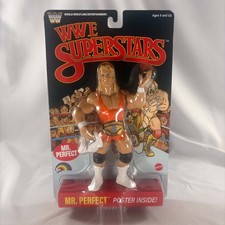 New/Sealed Mr. Perfect Curt Hennig WWE Superstars Mattel LJN Black Card Figure picture