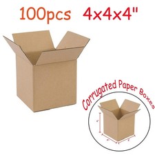 100Pc 4X4X4 Cardboard Paper Boxes Mailing Packing Shipping Box Corrugated Carton picture