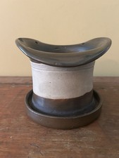 Antique 19th Century Tanware “Top Hat” Stoneware Hanging Flower Pot picture