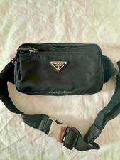 Prada Re-Nylon & Saffiano Belt Bag (2VL977) – Black – Excellent Condition – 4.9″ picture