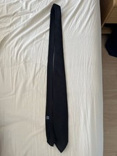 Drake’s Black Fine Woven Grenadine Silk Hand-Rolled Tie – 100% Silk picture