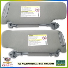 2000-06 TAHOE ESCALADE AVALANCHE YUKON SUBURBAN DUAL Sun Visor Pair  Set OEM picture
