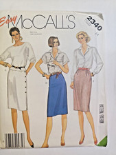 Skirt Straight Slim 14 McCalls 2340 Sewing Pattern UC McCall's VTG Easy Knee picture