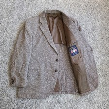Kuppenheimer YORKSHIRE TWEED Abraham Moon Wool Blazer Men's 46 R Beige Donegal picture