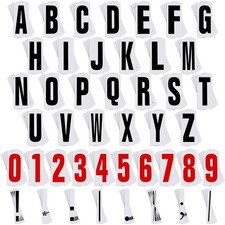 Jecery 400 Pcs Marquee Sign Letters Flexible Plastic 10 Inch, Black and Red picture