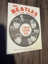 Vintage The Beatles 1964 Seltaeb Nems Gumball Display Header Extremely Rare picture