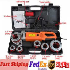 Portable Electric Pipe Threading Machine with Clamp & 6 Interchangeable Dies picture