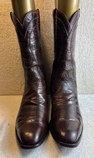 Lucchese Vintage San Antonio Goat Leather Seville Western Cowboy Boots Mens 13 C picture