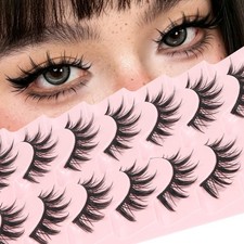 Manga Lashes Spiky False Eyelashes Anime 7 pair (Pack of 1), Black picture
