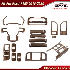 19pc Full Set Interior Console Decor Cover Trim For Ford F150 15-20 Wood Grain picture