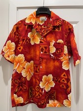 Vintage TOHKI HAWAII Shirt Hawaiian Day Glo Floral Tiki Camp Barkcloth 60’s MCM picture