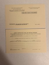 Vintage 1959 U.S. Postal Form 810 Card – Official Government Issue picture