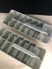 Pair of Vintage Westinghouse Aluminum Ice Cube Trays - Lever Action picture