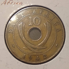 1942 east africa 10 cent geroge vi world war 2 british coin picture