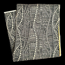 New Ambesonne Canvas Upholstery Fabric Black & White 2 Yards 21.11 Oz. picture