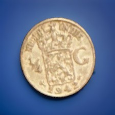 1942 Netherlands East Indies 1/4 Gulden Silver Coin  (Queen Wilhelmi’s Reign) picture