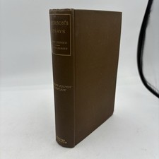 Emerson's Essays 1st & 2nd Series 2 Volumes in 1 Author's Edition Complete 1883 picture