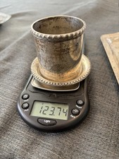 Vintage Cartier Sterling Silver Cup & Underplate Set Signed 123.74g picture