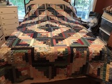 Quilt Handmade TOP Only King Vintage 85 X 104 picture