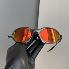 Y2K Retro Oakley  X Metal Romeo 1 Titanium Polarized Sunglasses Red Lens + Box picture