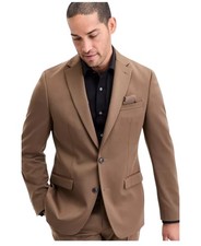 Bar Iii Mens Slim fit Sport Coat Blazer 40 R Brown Solid picture