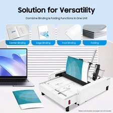 A3 Booklet Folding Binding Machine Paper Stapling Making Book Stapler Office 60W picture