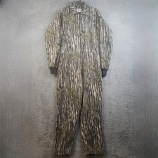 Vintage Cabelas Dry Fleece Coveralls Medium Tree Bark Camo Hunting USA Made Gear picture
